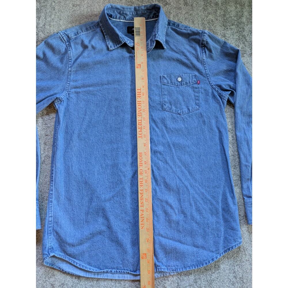 Vintage OBEY Long Sleeve Button Down Chambray Shirt - Large - Picture 14 of 15